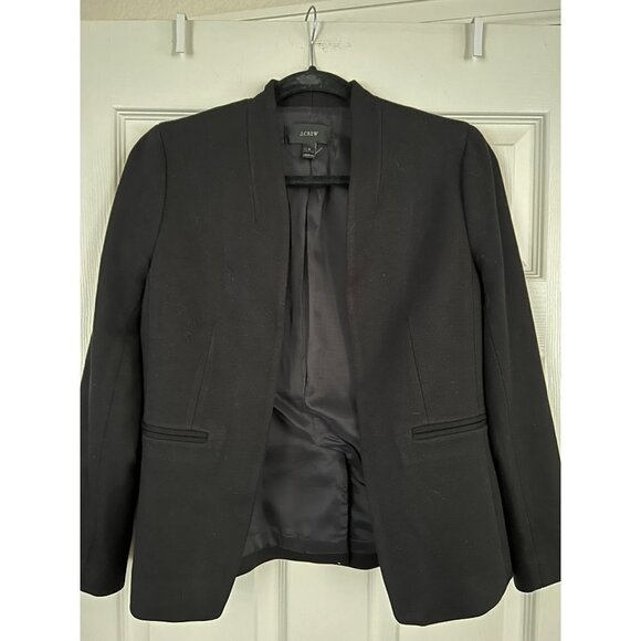 J.Crew | Going-out Blazer in Stretch Twill Black Sz 2 #H2743 - Picture 1 of 8